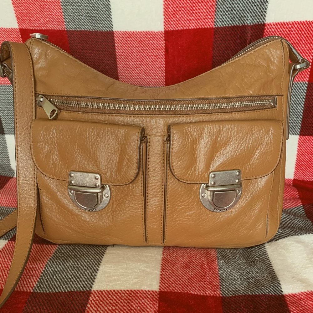 Fossil Leather Hobo Crossbody/Shoulder Bag - EUC